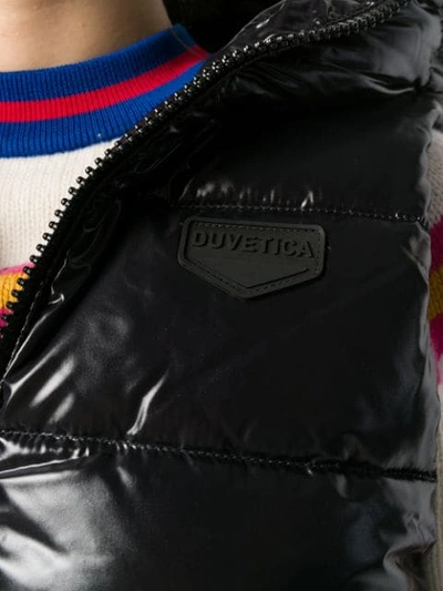 Shop Duvetica Hooded Padded Vest In 999 Black
