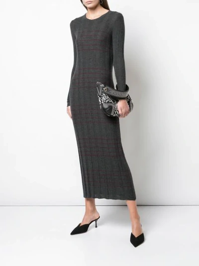 Shop Autumn Cashmere Knitted Dress In Grey