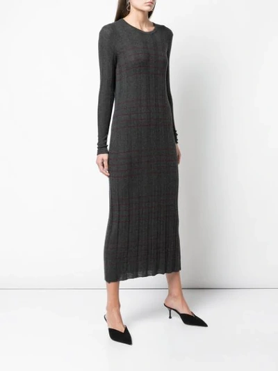 Shop Autumn Cashmere Knitted Dress In Grey