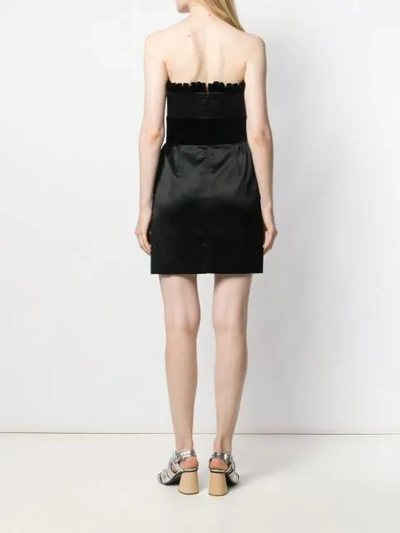 Shop Moschino Enver Bustier Dress In Black