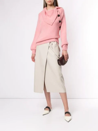 Shop N°21 Buttoned Knit Jumper In Pink