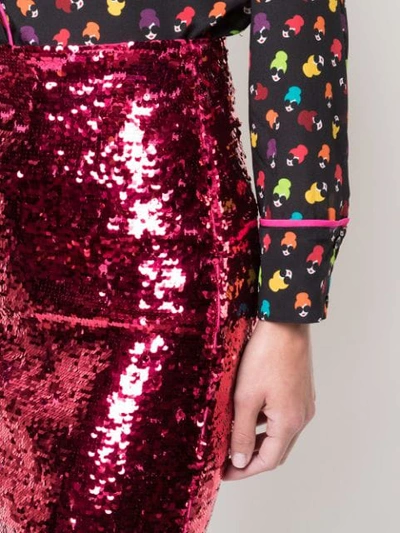 ALICE+OLIVIA RAMOS SEQUINNED PENCIL SKIRT - 粉色