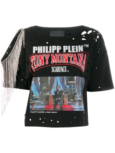 Philipp Plein Embellished Scarface T-shirt In Black | ModeSens
