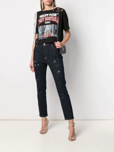 Shop Philipp Plein Embellished Scarface T-shirt In Black