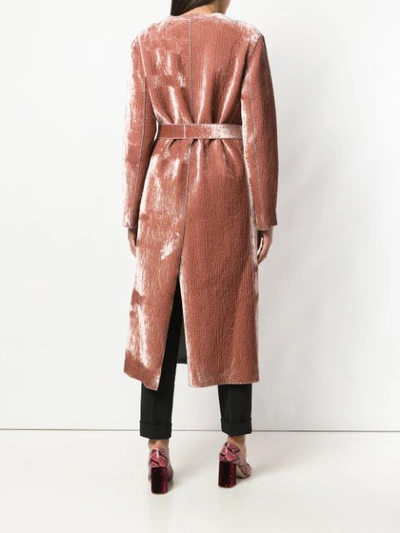 Shop Bottega Veneta Oversized Belted Coat - Pink