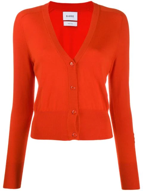 orange cashmere cardigan