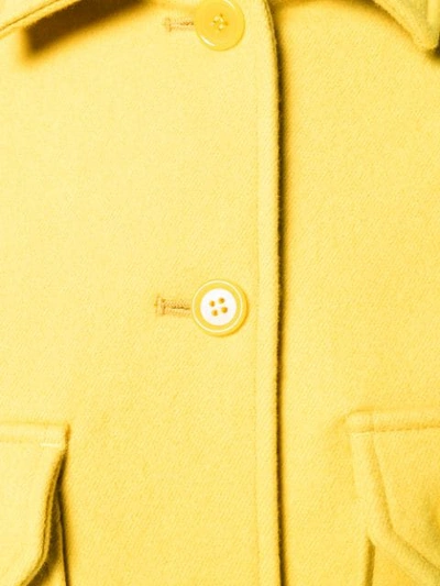 Shop Aspesi Fitted Wool Jacket In Yellow