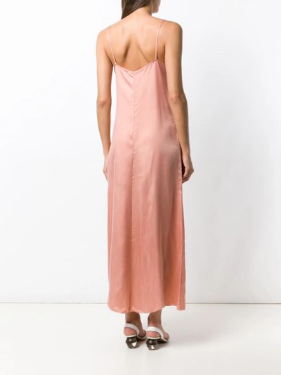 Shop Forte Forte Long Slip Dress In Pink