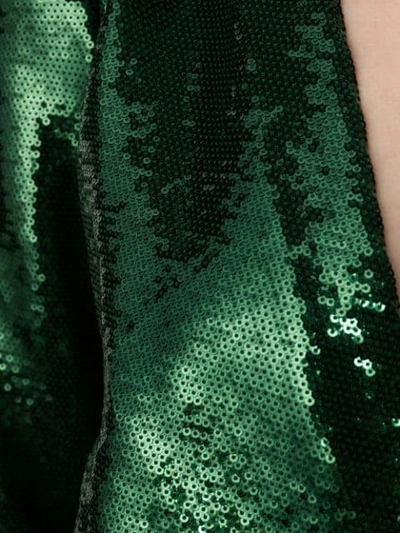 Shop Amen Sequined Wrap-style Dress In Green