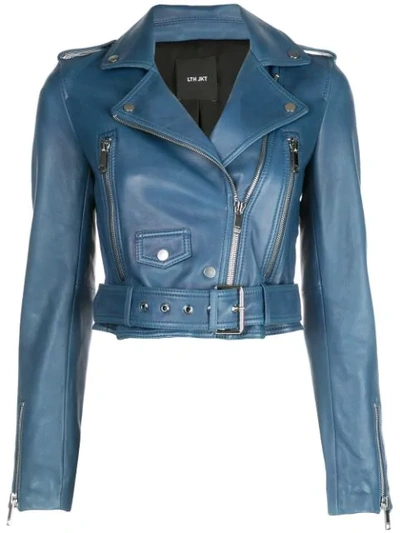 Shop Lth Jkt Mya Cropped Jacket In Blue
