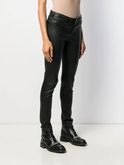 ARMA LEATHER SKINNY TROUSERS - 黑色