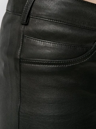 Shop Arma Leather Skinny Trousers In Black