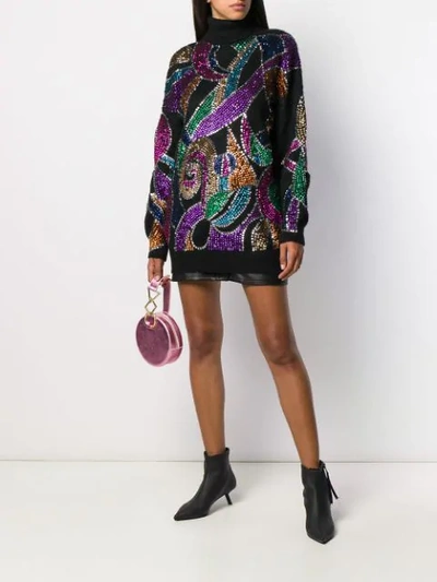 Shop Amen Sequin Embroidered Jumper In Black