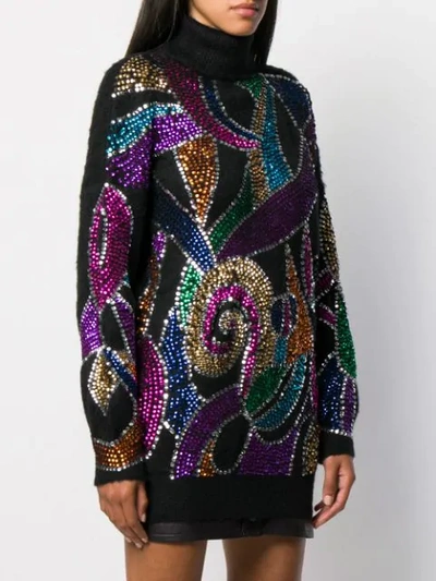 Shop Amen Sequin Embroidered Jumper In Black