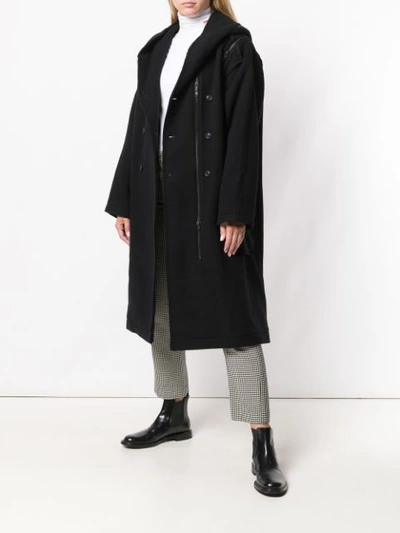 Shop Yohji Yamamoto Oversized Double In Black