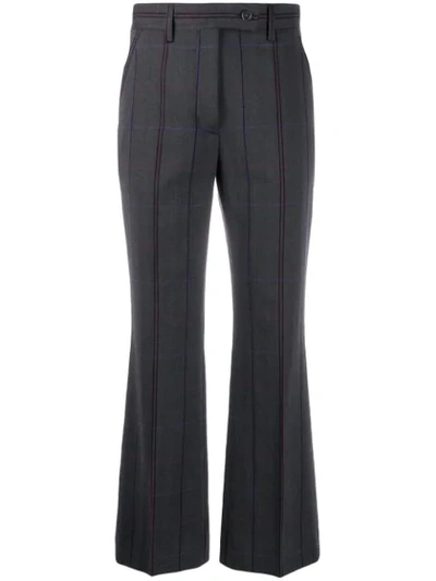 Shop Acne Studios Fitted Flared Trousers In Grey