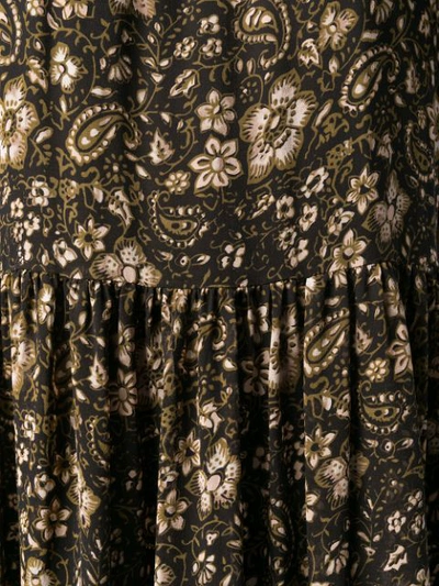 Shop Ulla Johnson Floral Print Silk Dress - Black