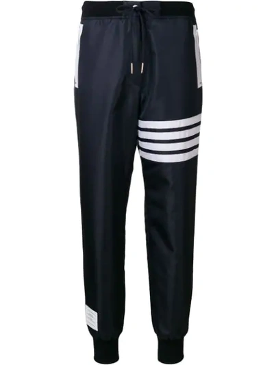 Shop Thom Browne Lightweight Ripstop Sweatpants In Blue