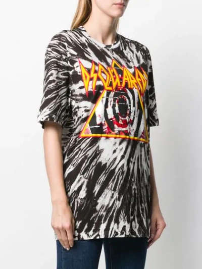 Shop Dsquared2 Tie-dye Print T-shirt In Black