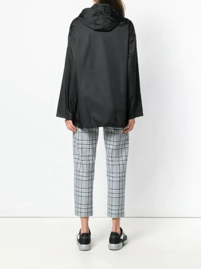 Shop Prada Hooded Raincoat In Black