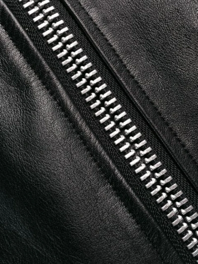 Shop Junya Watanabe Zipped Biker Jacket In Black