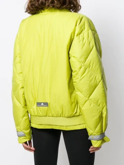Shop Adidas By Stella Mccartney Diamond Quilted Jacket In Green