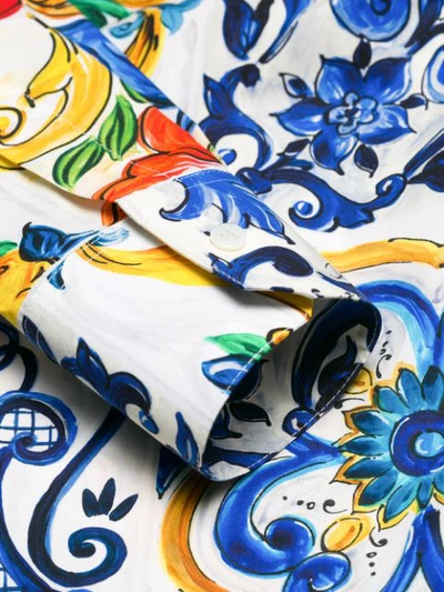Shop Dolce & Gabbana Majolica Print Shirt - Blue
