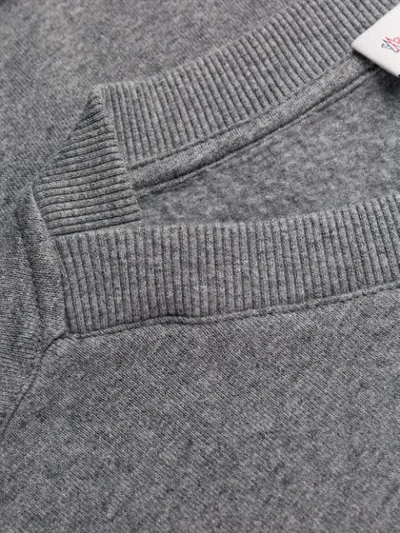Shop Moncler Beaded Logo Sweatshirt In Grey