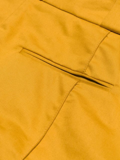 Shop Marni Wide Leg Cropped Trousers - Yellow