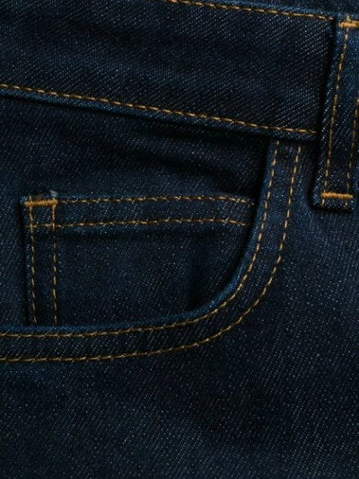 Shop L'autre Chose Flared Low-rise Jeans In U799 Dark Blue