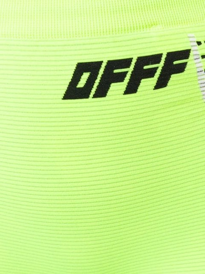 Shop Off-white Logo Leggings In Green
