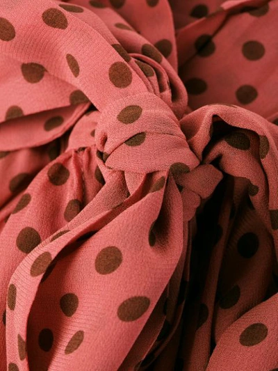 Shop Zimmermann Polka-dot Flared Blouse In Pink