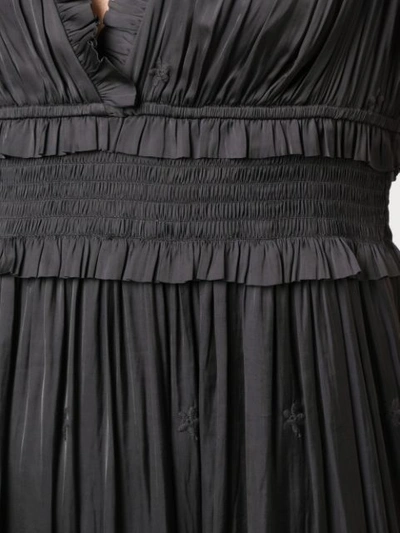Shop Ulla Johnson Gathered Sleeves Dress In Black
