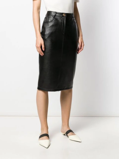 Shop Boutique Moschino Slim-fit Pencil Skirt In Black
