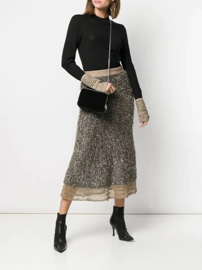 Shop Sonia Rykiel Knitted Jumper In 001-noir