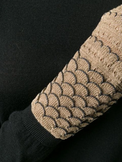 Shop Sonia Rykiel Knitted Jumper In 001-noir