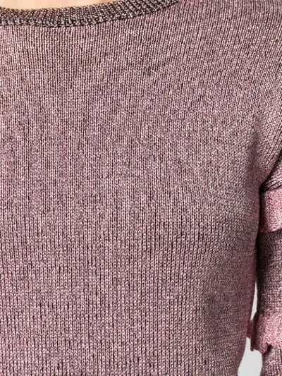 Shop Red Valentino Pullover Mit Volant-ärmeln In Pink