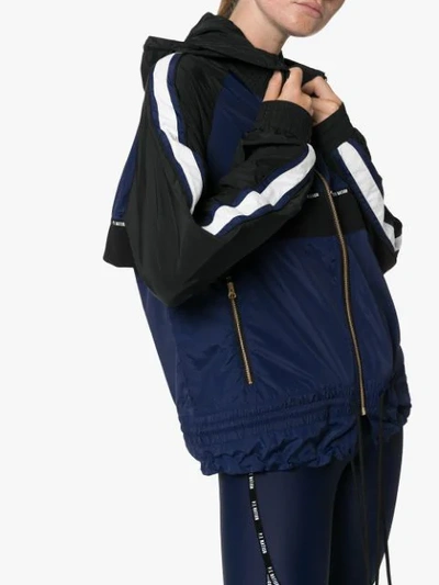 Shop P.e Nation Hooded Track Jacket In Navy Dark