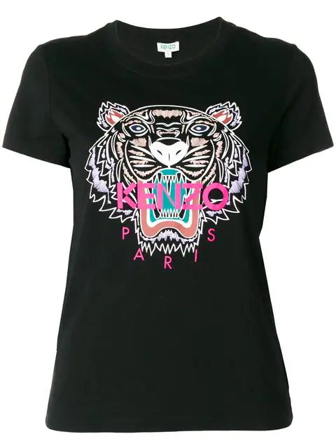 Kenzo Classic Tiger Graphic Tee In Black Modesens