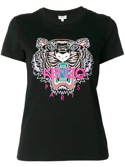 Shop Kenzo T-shirt Mit Tiger-print - Schwarz In Black
