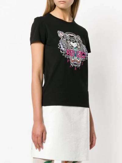 Shop Kenzo T-shirt Mit Tiger-print - Schwarz In Black