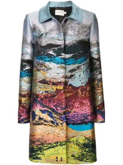 Shop Mary Katrantzou Stephania Coat In Multicolour