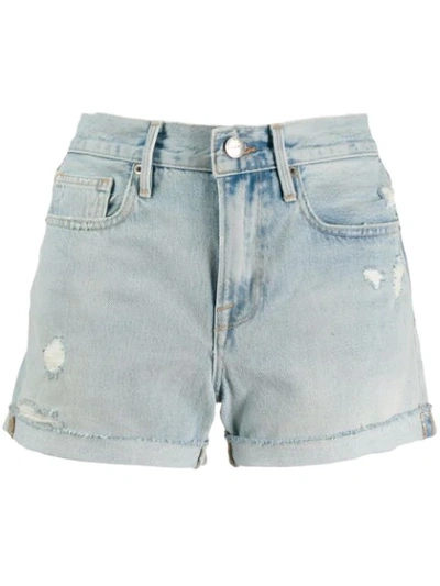 Shop Frame Le Brigette Shorts In Blue
