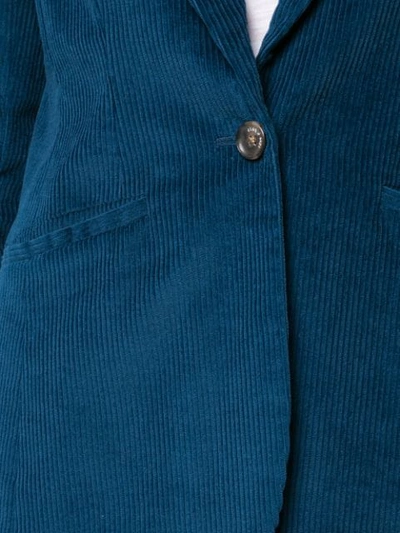 CINQ A SEPT 灯芯绒全棉西装夹克 - 蓝色