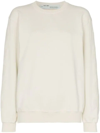 Shop Off-white Tonal Logo Print Sweatshirt In White White