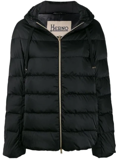 Shop Herno Hooded Puffer Jacket In 9300 Black