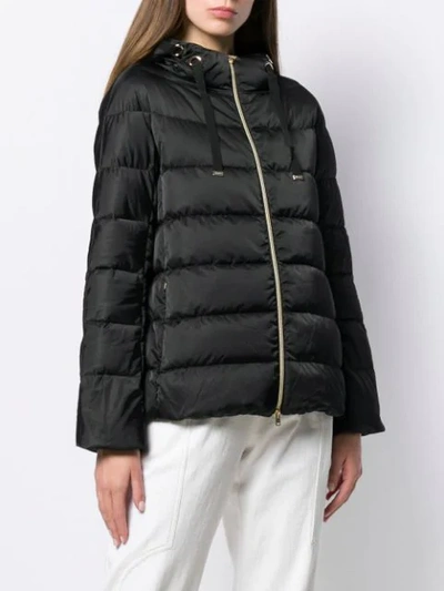 Shop Herno Hooded Puffer Jacket In 9300 Black