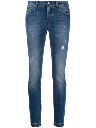 Shop Dolce & Gabbana Skinny Fit Jeans In Blue