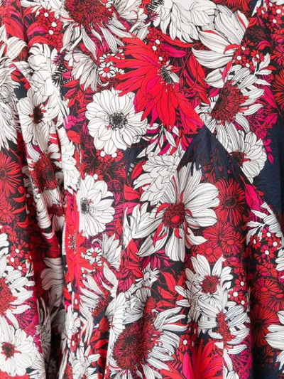 Shop Cedric Charlier Floral Print Top In Red