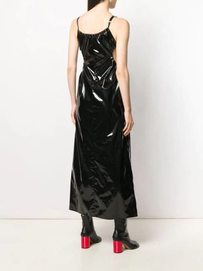 Shop Maison Margiela Pvc Halterneck Dress In Black